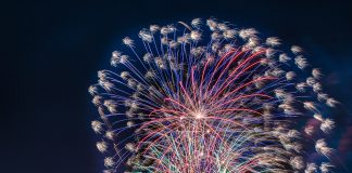 Copyright (c) 2018 Andy Belcher Photographer Fireworks Strand 31 December 2017