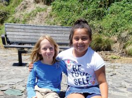 Tauranga Waldorf School classmates Reilly (10) and Amorē (10) offer to take all the credit for their Dads collaboration.