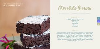 Picture of a recipe for brownies from the Tauranga Waldorf School cookbook