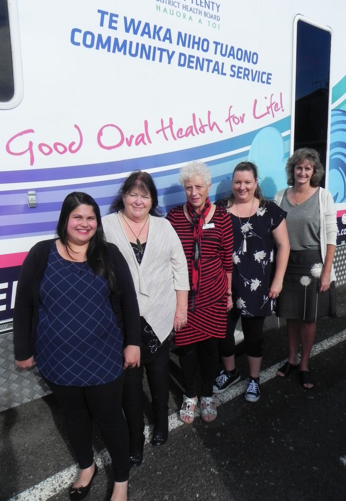 The Community Health 4 Kids Team, from left to right, Nicole D’Druz, Marie Tata, Bev McVicar, Katie Natusch and Theresa Parsons.