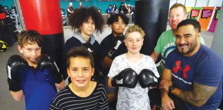 From left, front row, Harawira Haimona, Jemain Taifau, Michael Hagger, Henry Fa’afili. Back row, Ihaia Hartley, Te Ariki Iki, Lindsay Maclean.