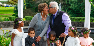 Photograph of an man and woman getting marrried