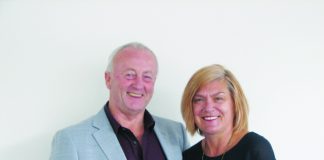 A picture of a man and a woman on a white background