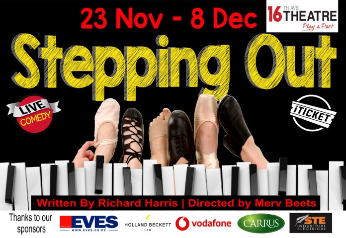 poster for the play stepping out