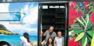 The Tauranga Mobile Library delivers library services to the City of Tauranga, 6 days a week.