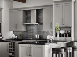 stock image of a kitchens showroom