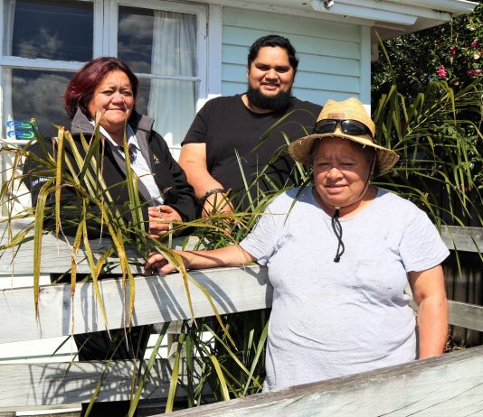 Photograph of Katikati Maori Wardens from left Susan Tukaki_ Shaan Kingi_ Charlotte Huiarangi