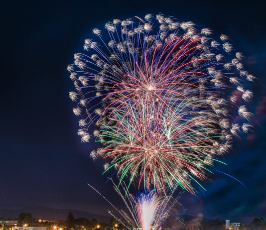 Copyright (c) 2018 Andy Belcher Photographer Fireworks Strand 31 December 2017