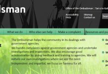 picture of an information sheet about the ombudsman