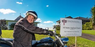 Tom unexpectedly discovered the All Saints Church in Maungatapu while out for a cruise on his motorbike.