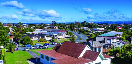 Aerial photograph of all saints church maungatapu