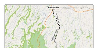 Paengaroa to Rotoiti Cycle Trail plan on a map