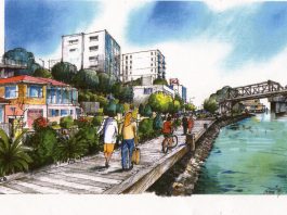Waterfront pathways enhance house values